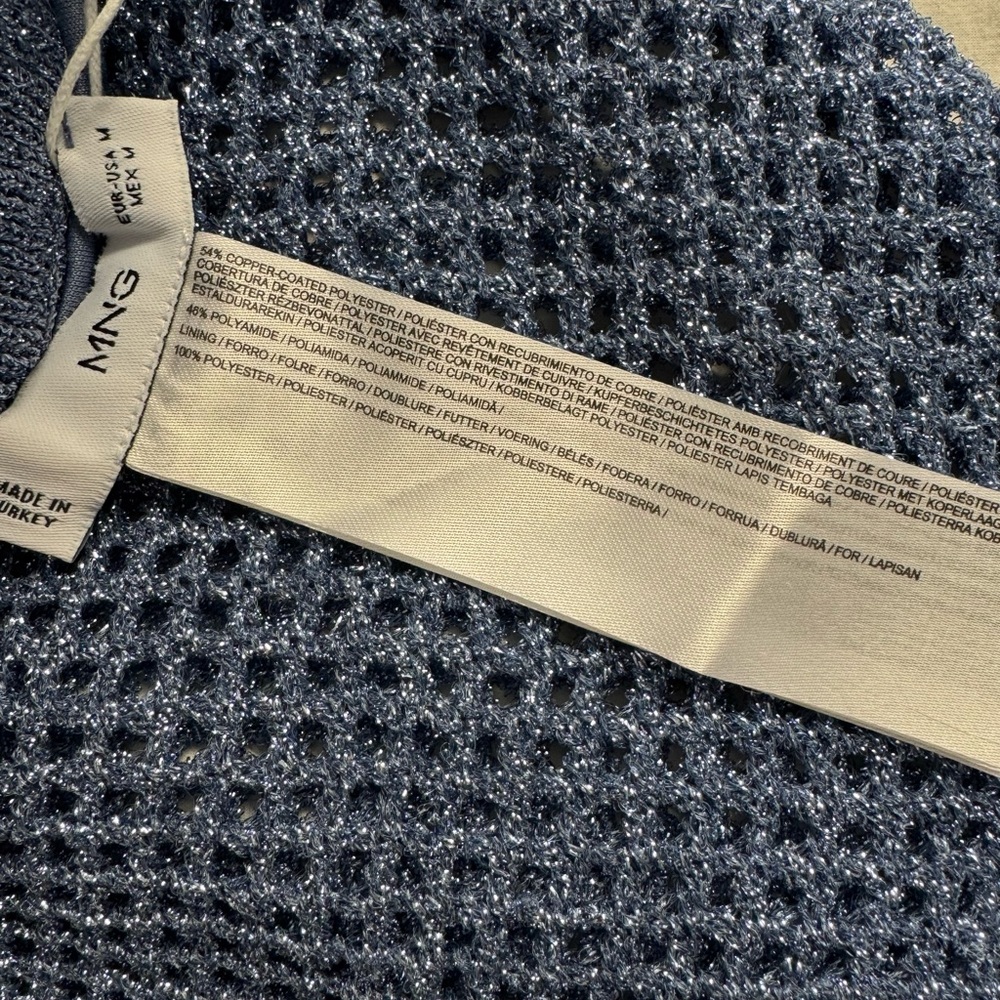 Mango NWT Metallic Blue Co-Ord Knit Set - Picture 6 of 6